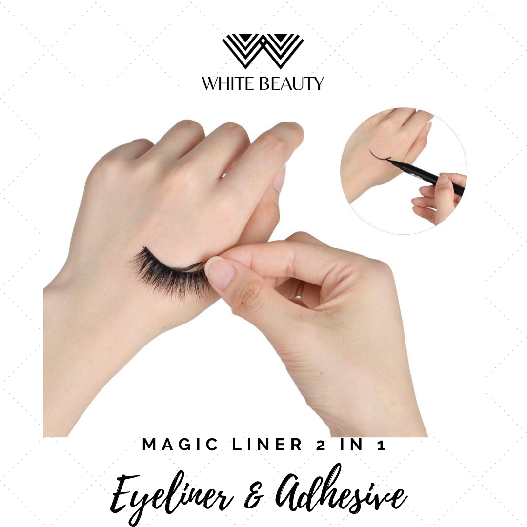 Black Liquid Adhesive Eyeliner Matte Finish - Deep Black